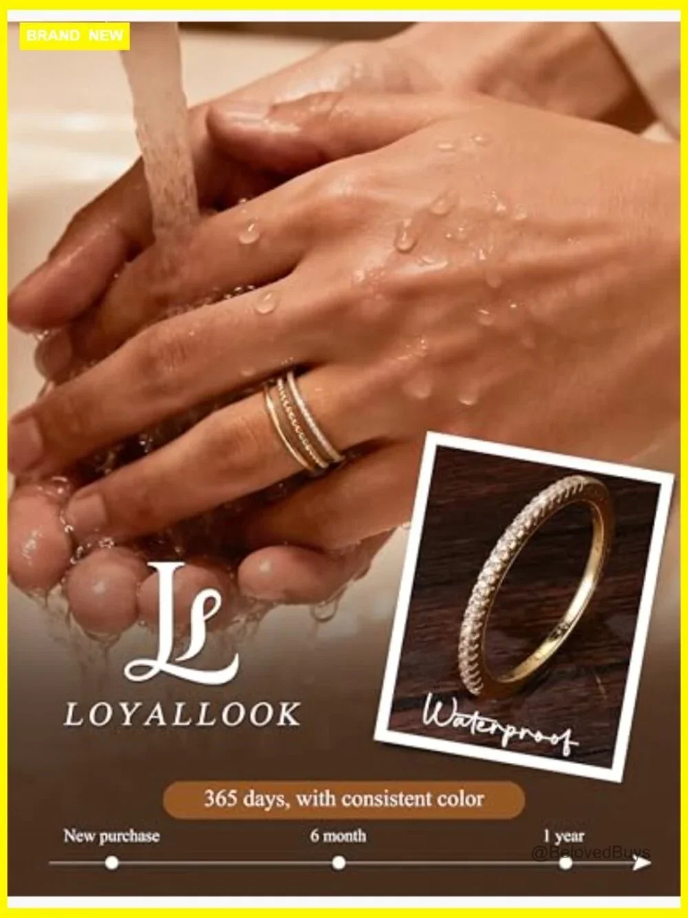 Stackable Rings Set 14K Gold Plated Thin Knuckle Ring Minimalist Promise